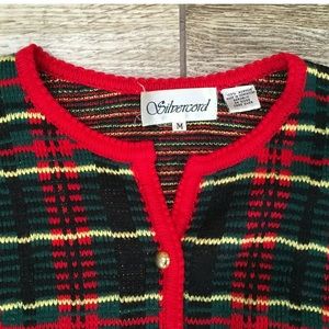 Vintage Plaid Cardigan Sweater Medium Vintage Plaid Cardigan Sweater Medium
